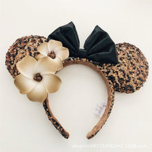 Load image into Gallery viewer, Mermaid princess Minnie Ears Headband Big Sequin Bows EARS COSTUME Headband Cosplay Plush Adult/Kids Headband Gift