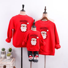 Load image into Gallery viewer, 19colors 2021 New Year Family Christmas Sweaters Xmas Hoodies Pajamas Warm Santa Claus Elk Embroidery Adult Kids Sweatshirt Gift