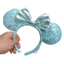 Load image into Gallery viewer, Mermaid princess Minnie Ears Headband Big Sequin Bows EARS COSTUME Headband Cosplay Plush Adult/Kids Headband Gift