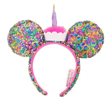 Load image into Gallery viewer, Mermaid princess Minnie Ears Headband Big Sequin Bows EARS COSTUME Headband Cosplay Plush Adult/Kids Headband Gift