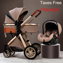 Load image into Gallery viewer, 2020 New Baby Stroller 3 in 1 High Landscape Stroller Reclining Baby Carriage Foldable Stroller Baby Bassinet Puchair Newborn