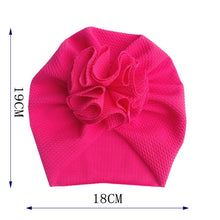 Load image into Gallery viewer, Flower Baby Hat Toddler Turban 6m-18m Infant Baby Headwraps Kids Bonnet Hat Newborn Baby Hat