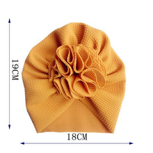 Load image into Gallery viewer, Flower Baby Hat Toddler Turban 6m-18m Infant Baby Headwraps Kids Bonnet Hat Newborn Baby Hat