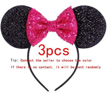Load image into Gallery viewer, Sweet girls Sequins Headbands For Girls Christmas Headband Hairband for Girls Mouse Ears Hair Bows Accessories Baby Headband 8pc
