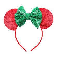 Load image into Gallery viewer, Sweet girls Sequins Headbands For Girls Christmas Headband Hairband for Girls Mouse Ears Hair Bows Accessories Baby Headband 8pc