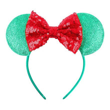 Load image into Gallery viewer, Sweet girls Sequins Headbands For Girls Christmas Headband Hairband for Girls Mouse Ears Hair Bows Accessories Baby Headband 8pc