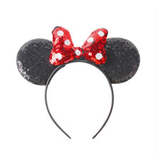 Load image into Gallery viewer, Sweet girls Sequins Headbands For Girls Christmas Headband Hairband for Girls Mouse Ears Hair Bows Accessories Baby Headband 8pc