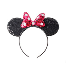 Load image into Gallery viewer, Sweet girls Sequins Headbands For Girls Christmas Headband Hairband for Girls Mouse Ears Hair Bows Accessories Baby Headband 8pc