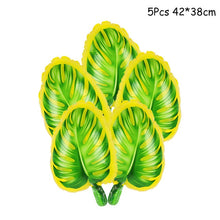 Load image into Gallery viewer, Green Balloon Animal Palm Leaf Foil Ballons Woodland Party Baloons Jungle Safari Birthday Party Decorations Kids Baby Shower