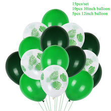 Load image into Gallery viewer, Green Balloon Animal Palm Leaf Foil Ballons Woodland Party Baloons Jungle Safari Birthday Party Decorations Kids Baby Shower