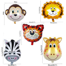 Load image into Gallery viewer, Green Balloon Animal Palm Leaf Foil Ballons Woodland Party Baloons Jungle Safari Birthday Party Decorations Kids Baby Shower
