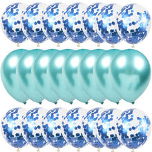 Load image into Gallery viewer, WEIGAO 20pcs Mix Rose Gold Confetti Latex Balloon Metal Birthday Party Balloons Baby Shower Bridal Shower Wedding Decoration