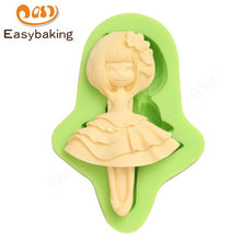 Load image into Gallery viewer, 12 Lovely Little Girls Series 3D Silicone Arts Molds Cake Topper Decorating Tools Sugarcraft Mould for Chocolate Candy Clay