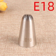 Load image into Gallery viewer, 1PCS E18 # Cupcake Stainless Steel Icing Piping Nozzles Pastry Cream Tips Flower Torch Pastry Tube Decoration Tools