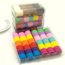 Load image into Gallery viewer, 100 pcs/lot kids hair rope Hair Accessories Scrunchy Elastic Hair Bands Girls decorations Headbands Rubber Band gum for hair
