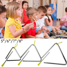 Load image into Gallery viewer, Durable Metal 5/6/7/8 Inch Triangle Musical Instrument Band Percussion Children’s Toy Orff Triangle Musical instrument
