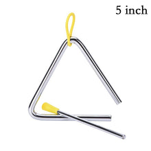 Load image into Gallery viewer, Durable Metal 5/6/7/8 Inch Triangle Musical Instrument Band Percussion Children’s Toy Orff Triangle Musical instrument
