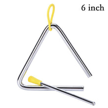 Load image into Gallery viewer, Durable Metal 5/6/7/8 Inch Triangle Musical Instrument Band Percussion Children’s Toy Orff Triangle Musical instrument
