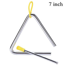 Load image into Gallery viewer, Durable Metal 5/6/7/8 Inch Triangle Musical Instrument Band Percussion Children’s Toy Orff Triangle Musical instrument
