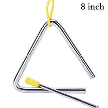 Load image into Gallery viewer, Durable Metal 5/6/7/8 Inch Triangle Musical Instrument Band Percussion Children’s Toy Orff Triangle Musical instrument
