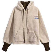 Load image into Gallery viewer, Maternity Autumn And Winter Clothing Suit Korean Version Of The Pregnant Women Hoodies + Woolen Pregnant Abdominal Design Pants
