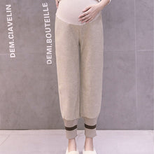 Load image into Gallery viewer, Maternity Autumn And Winter Clothing Suit Korean Version Of The Pregnant Women Hoodies + Woolen Pregnant Abdominal Design Pants
