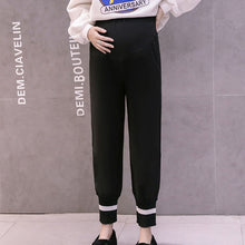Load image into Gallery viewer, Maternity Autumn And Winter Clothing Suit Korean Version Of The Pregnant Women Hoodies + Woolen Pregnant Abdominal Design Pants
