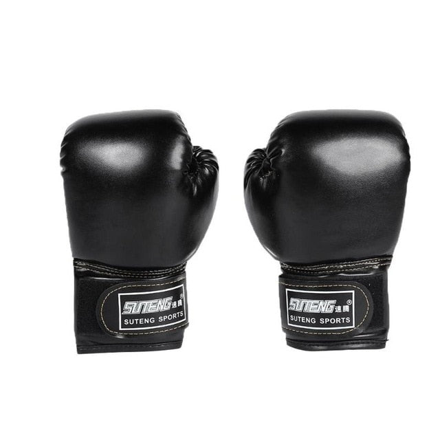2pcs Professional Boxing Training Fighting Gloves PU Leather Kids Breathable Muay Thai Sparring Punching Karate Kickboxing Glove