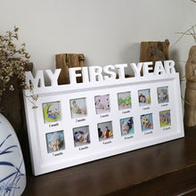 Load image into Gallery viewer, Creative DIY 0-12 Month Baby "MY FIRST YEAR" Pictures Souvenirs Commemorate Kids Growing Memory Gift Display Plastic Photo Frame
