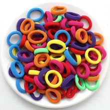 Load image into Gallery viewer, 100 pcs/lot kids hair rope Hair Accessories Scrunchy Elastic Hair Bands Girls decorations Headbands Rubber Band gum for hair
