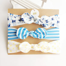 Load image into Gallery viewer, 3pcs/set Baby Headband Girls Hair Accessories Cotton Rabbit Ear Turban Bow Elastic Hairband Baby Princess Christmas Day Gifts

