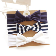 Load image into Gallery viewer, 3pcs/set Baby Headband Girls Hair Accessories Cotton Rabbit Ear Turban Bow Elastic Hairband Baby Princess Christmas Day Gifts
