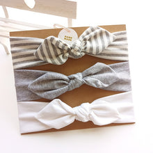 Load image into Gallery viewer, 3pcs/set Baby Headband Girls Hair Accessories Cotton Rabbit Ear Turban Bow Elastic Hairband Baby Princess Christmas Day Gifts

