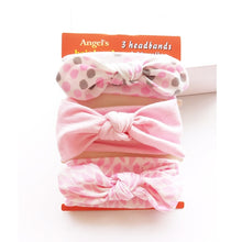 Load image into Gallery viewer, 3pcs/set Baby Headband Girls Hair Accessories Cotton Rabbit Ear Turban Bow Elastic Hairband Baby Princess Christmas Day Gifts
