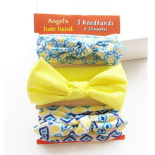 Load image into Gallery viewer, 3pcs/set Baby Headband Girls Hair Accessories Cotton Rabbit Ear Turban Bow Elastic Hairband Baby Princess Christmas Day Gifts
