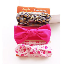 Load image into Gallery viewer, 3pcs/set Baby Headband Girls Hair Accessories Cotton Rabbit Ear Turban Bow Elastic Hairband Baby Princess Christmas Day Gifts
