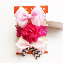Load image into Gallery viewer, 3pcs/set Baby Headband Girls Hair Accessories Cotton Rabbit Ear Turban Bow Elastic Hairband Baby Princess Christmas Day Gifts
