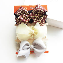 Load image into Gallery viewer, 3pcs/set Baby Headband Girls Hair Accessories Cotton Rabbit Ear Turban Bow Elastic Hairband Baby Princess Christmas Day Gifts
