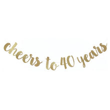 Load image into Gallery viewer, 30 40 50 60th Years Birthday Decor Gold Glitter Paper Banner Garland Confetti Balloon 30th Birthday Party Decorations Adult

