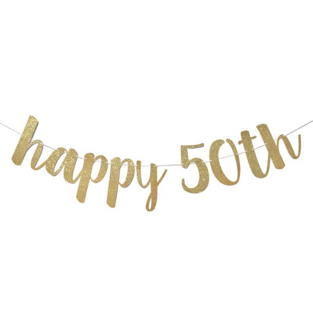 30 40 50 60th Years Birthday Decor Gold Glitter Paper Banner Garland Confetti Balloon 30th Birthday Party Decorations Adult