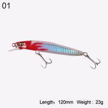 Load image into Gallery viewer, Kingdom sea Fishing Lures Jerkbaits minnow Saltwater 120mm/23g,130mm/30g Floating Artificial Bait good action Wobblers Hard Lure
