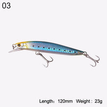 Load image into Gallery viewer, Kingdom sea Fishing Lures Jerkbaits minnow Saltwater 120mm/23g,130mm/30g Floating Artificial Bait good action Wobblers Hard Lure
