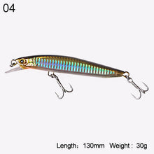 Load image into Gallery viewer, Kingdom sea Fishing Lures Jerkbaits minnow Saltwater 120mm/23g,130mm/30g Floating Artificial Bait good action Wobblers Hard Lure
