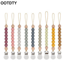 Load image into Gallery viewer, Pacifier Clips Chain Silicone Beads BPA Free DIY Dummy Clip Holder Soother Chains Baby Teething Toys Chew Gifts
