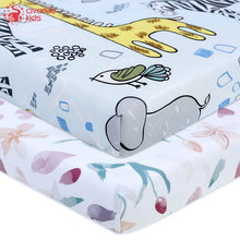 Load image into Gallery viewer, Newborn Baby Fitted Crib Sheets130*70 cm Cartoon Print  Bed Sheet Baby Bed Mattress Covers  for Unisex  Baby Boys Girls
