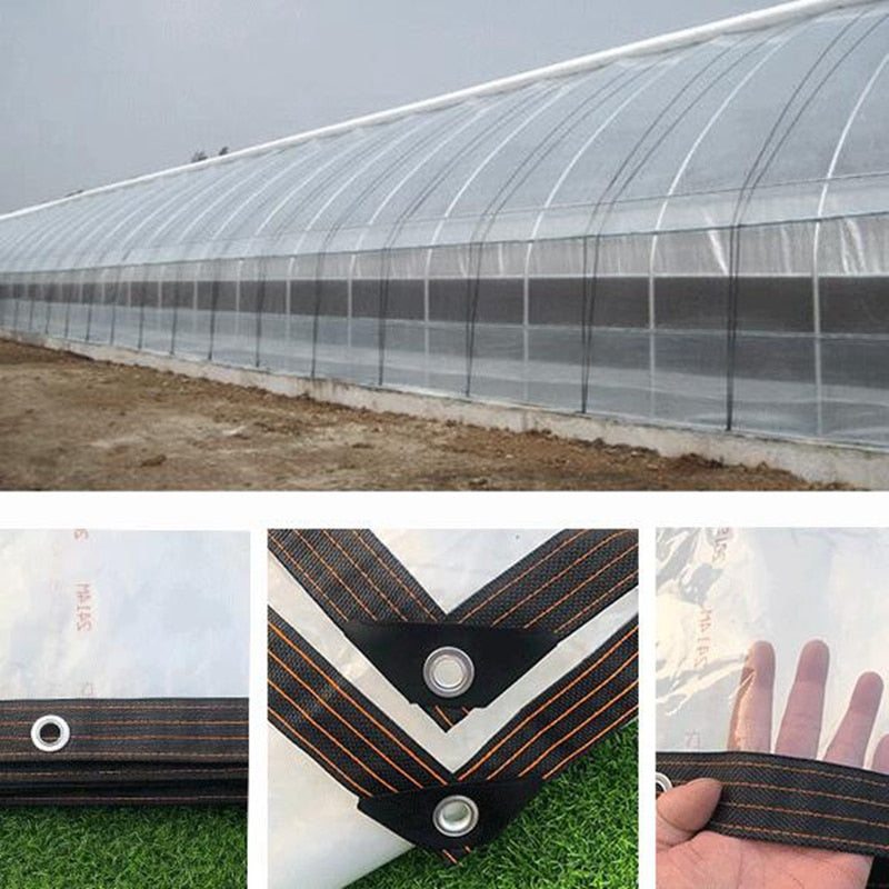 Various Size PVC Tarp Highly Transparent Rain Sail Tarp Home Garden Outdoor Waterproof Tarpaulin Customized Size