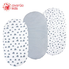 Load image into Gallery viewer, Bassinet Sheet Set-1 Pack Ultra Soft Stretchy Craddle Sheets ,Fit for Bassinet Mattress Pad Cover, Unisex Boys &amp; Girls
