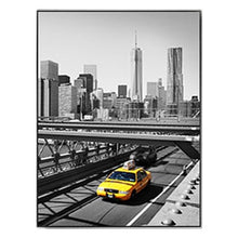 Load image into Gallery viewer, New York City Yellow Taxi Scene Canvas Painting Wall Art Pictures Poster and Prints for Living Room Interior Home Decor
