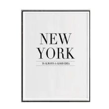 Load image into Gallery viewer, New York Map Modern City Scene Canvas Paintings Black and White Wall Art Pictures Posters and Prints for Living Room Home Decor
