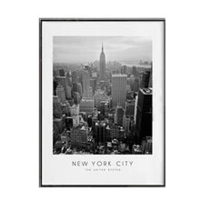 Load image into Gallery viewer, New York Map Modern City Scene Canvas Paintings Black and White Wall Art Pictures Posters and Prints for Living Room Home Decor
